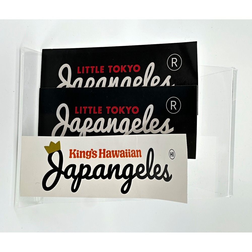Japangeles Little Tokyo Los Angeles & King's Hawaiian Vinyl Stickers 3pc 7x3